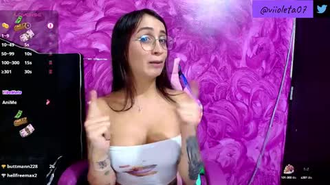 Snapshot of violetita7 chatting on October 1, 3:40 am Violetita de mil colores online show from October 1, 3:40 am